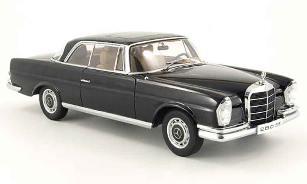 Mercedes 280 1968 1/18 Autoart 1968 se coupe black diecast model cars