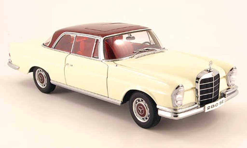 Mercedes 280 1968 1/18 Autoart 1968 se coupe white avec redem dach diecast model cars
