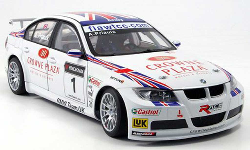 Bmw 320 E90 1/18 Autoart E90 si no.1 team uk a.priaulx 2007 WTCC diecast model cars