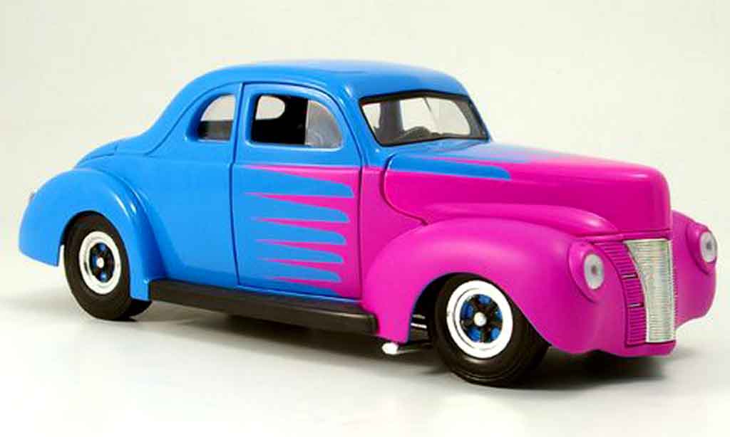 Ford Hot Rod 1/18 Eagle deluxe coupe hot rod blue 1940 diecast model cars