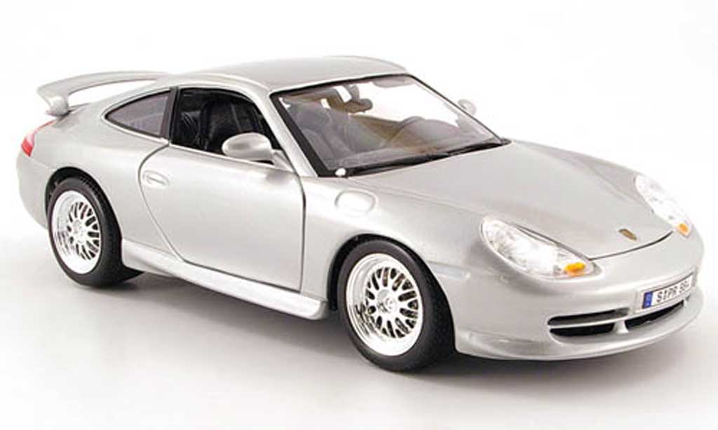Porsche 996 GT3 1/18 Burago GT3 grey metallisee 1997 diecast model cars