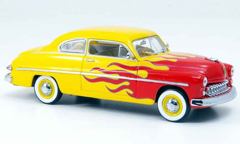 Mercury Club Coupe 1/43 Eagle Hot Rod red avec yellow 1949 diecast model cars