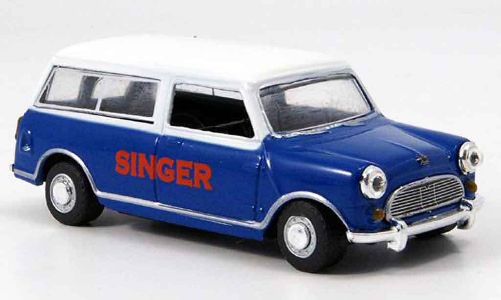 Austin Mini Van 1/43 Oxford Traveller blue white Singer diecast model cars