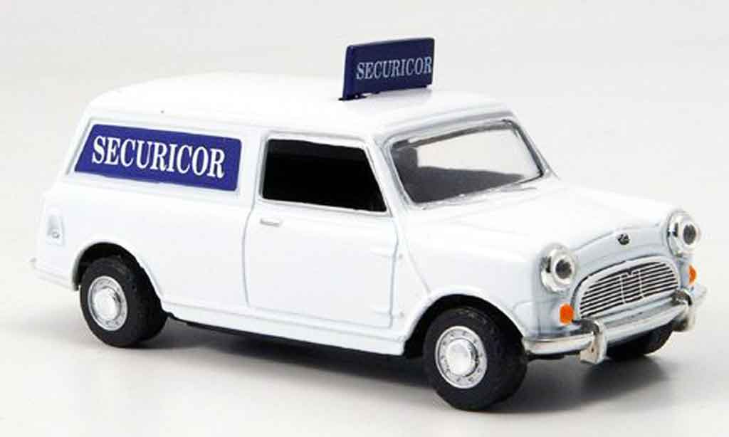 Austin Mini Van 1/43 Oxford white blue Securicor diecast model cars