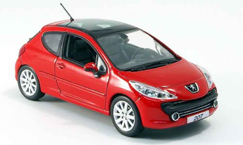 Peugeot 207 1/43 Norev feline red 3 portes 2006 diecast model cars