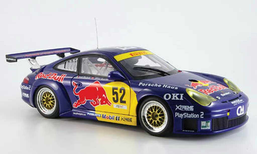 Porsche 996 GT3 RSR 1/18 Autoart GT3 RSR no.52 red bull diecast model cars