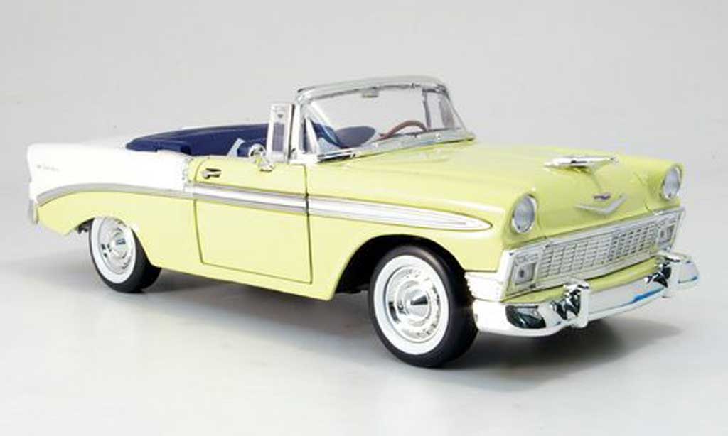 Chevrolet Bel Air 1956 1/18 Yat Ming 1956 yellow/white diecast model cars