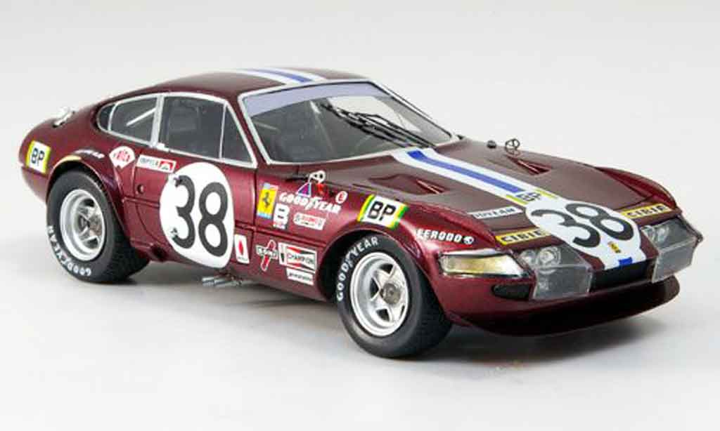 Ferrari 365 GTB/4 1/43 Red Line GTB/4 no.38 jarier buchet neunter le mans 1972 diecast model cars