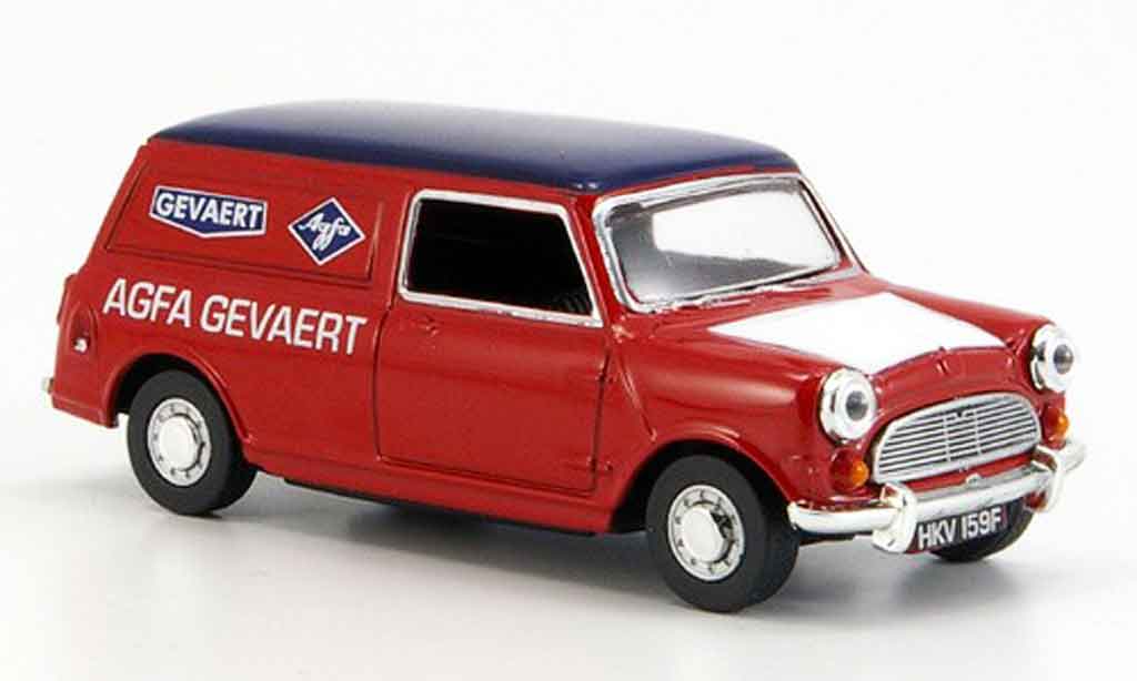 Austin Mini Van 1/43 Oxford red blue Agfa Gevaert diecast model cars
