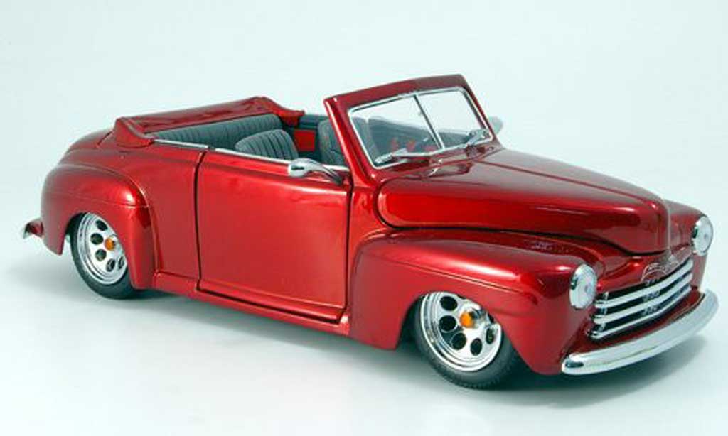 Ford Hot Rod 1/18 Yat Ming convertible red-met. offen 1948 diecast model cars