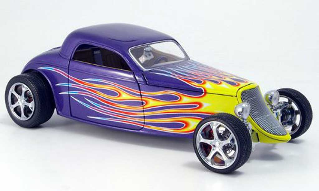Ford Hot Rod 1/18 Yat Ming coupe lila flamming 1933 diecast model cars