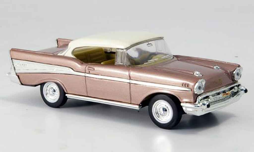 Chevrolet Bel Air 1/43 Yat Ming pink whitees Dach 1957 diecast model cars