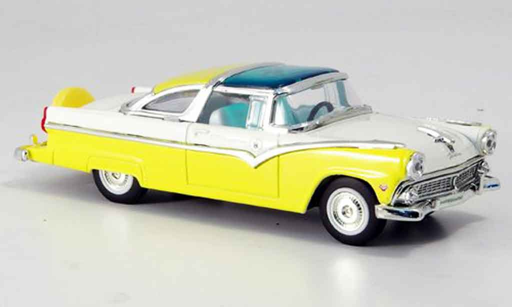 Ford Crown 1/43 Yat Ming Victoria yellow white 1955 diecast model cars