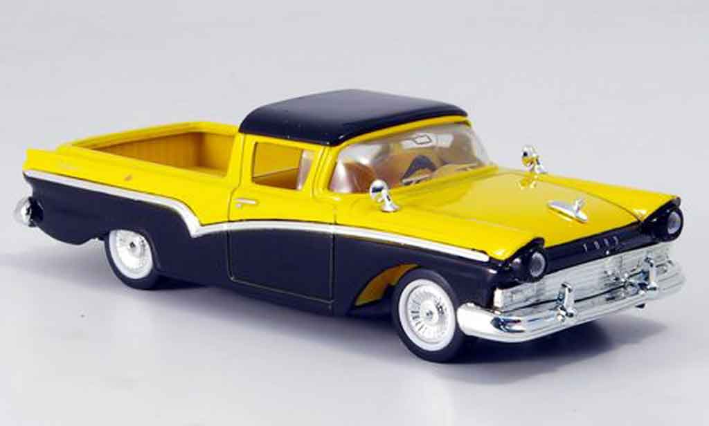 Ford Ranchero 1/43 Yat Ming black yellow 1957 diecast model cars