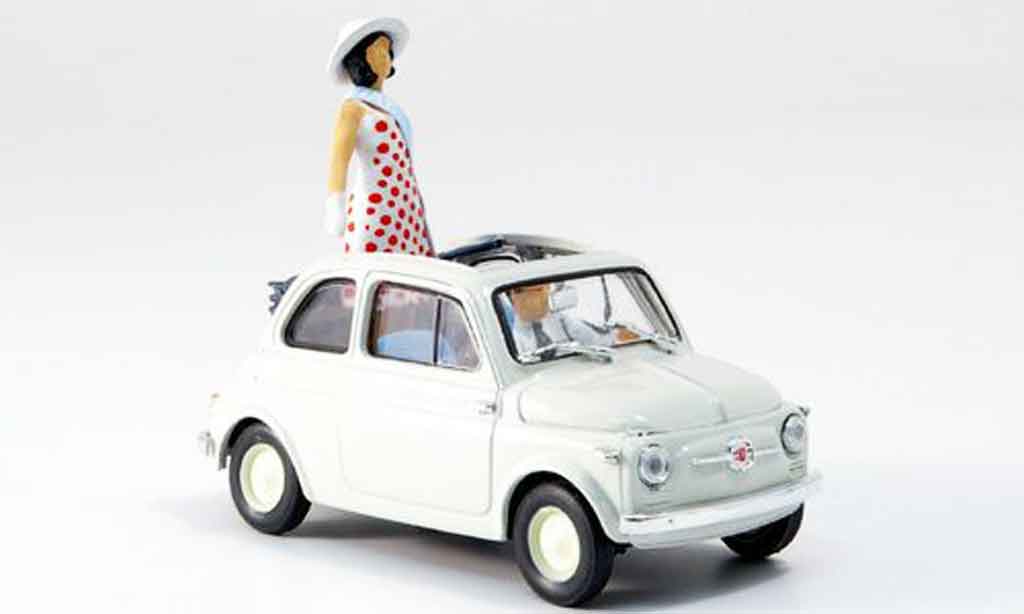 Fiat 500 1/43 Brumm Nuova Prasentation in Turin avec Figuren 1957 diecast model cars