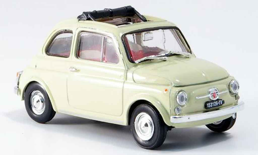 Fiat 500 1/43 Brumm F creme geoffnetes Faltdach 1965 diecast model cars