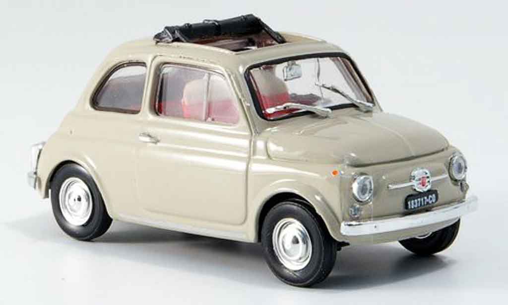 Fiat 500 1/43 Brumm F sandbeige geoffnetes Faltdach 1965 diecast model cars