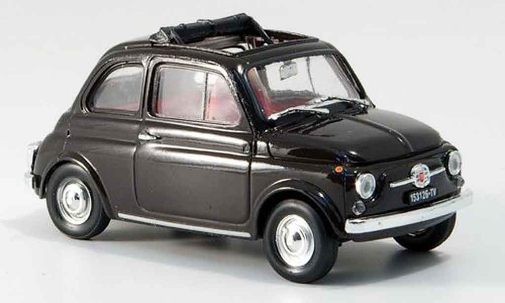 Fiat 500 1/43 Brumm F brown geoffnetes Faltdach 1965 diecast model cars