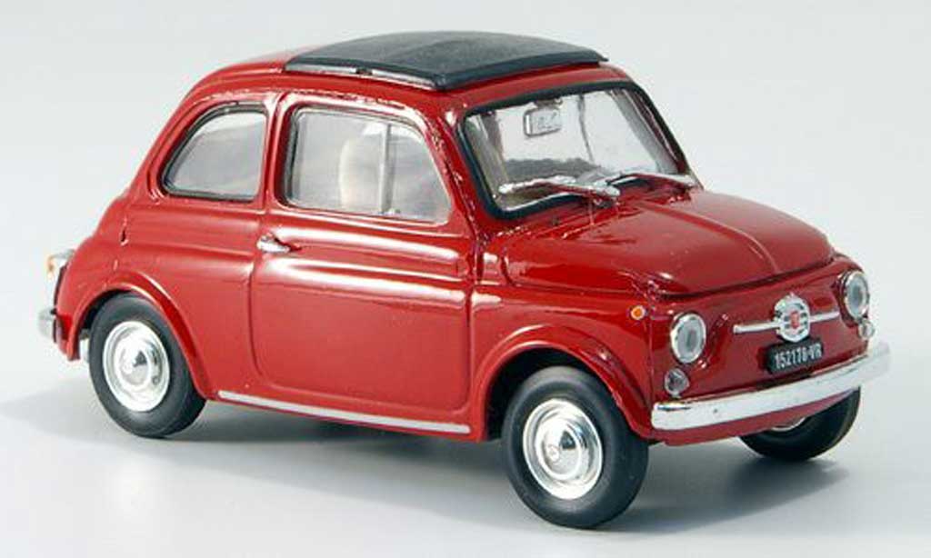 Fiat 500 F 1/43 Brumm F red geschlossenes Faltdach 1965 diecast model cars
