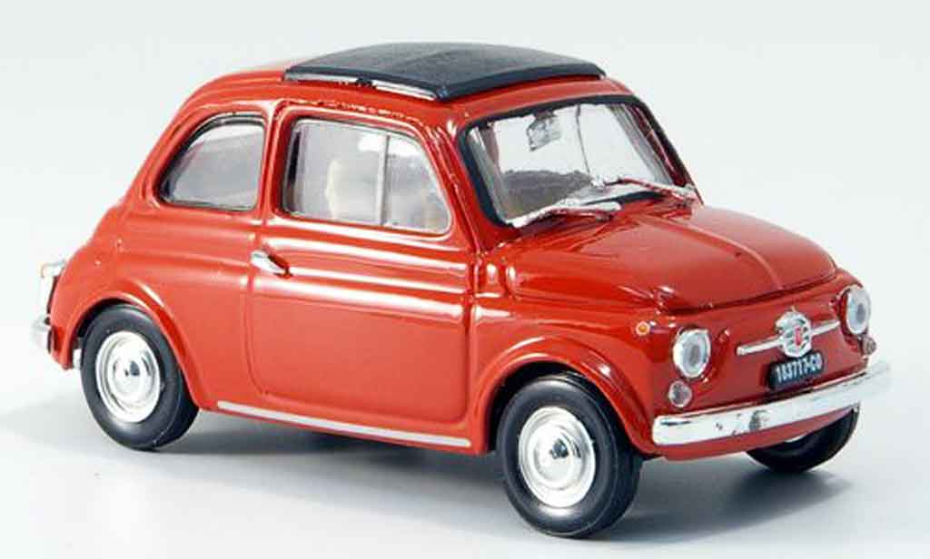 Fiat 500 1/43 Brumm F korallenred avec capote Faltdach 1965 diecast model cars