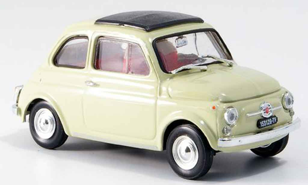 Fiat 500 1/43 Brumm F creme avec capote Faltdach 1965 diecast model cars