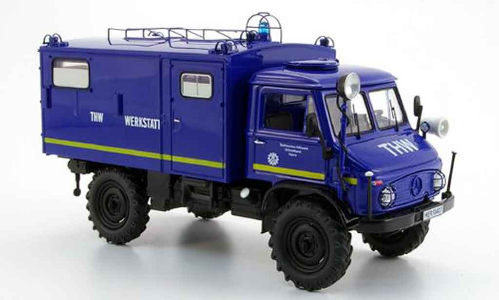 Mercedes Unimog 1/43 Schuco 404 S THW Werkstatt Funkkoffer diecast model cars