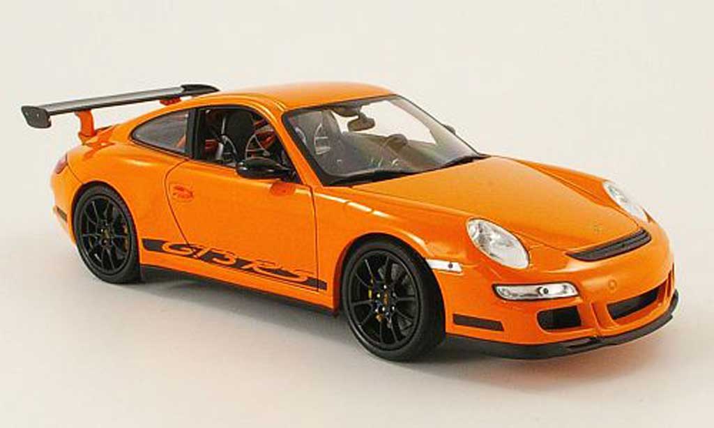 Porsche 997 GT3 RS 1/18 Welly GT3 RS orange diecast model cars