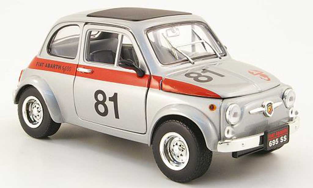 Fiat 500 Abarth 1/18 Mondo Motors Abarth 695ss grey no.81 diecast model cars