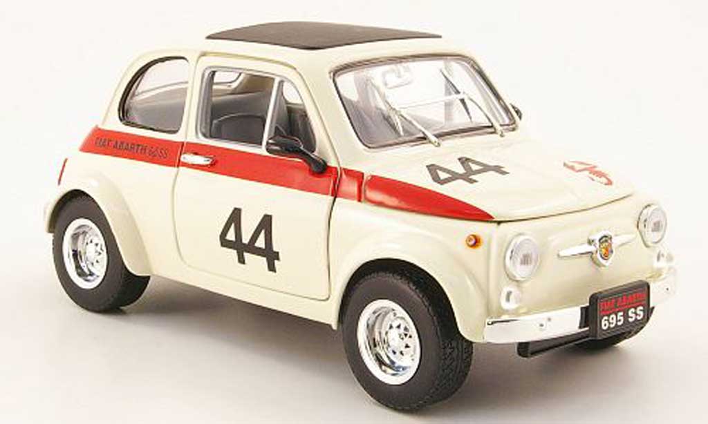 Fiat 500 Abarth 1/18 Mondo Motors Abarth 695ss white no.44 diecast model cars