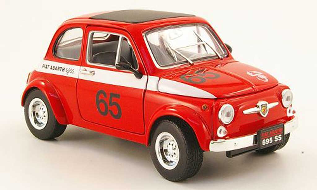 Fiat 500 Abarth 1/18 Mondo Motors Abarth 695ss red no.65 diecast model cars