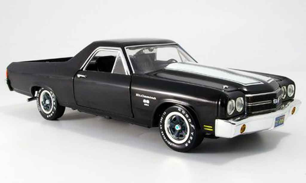 Chevrolet El Camino 1/18 Ertl ss black 1970 diecast model cars
