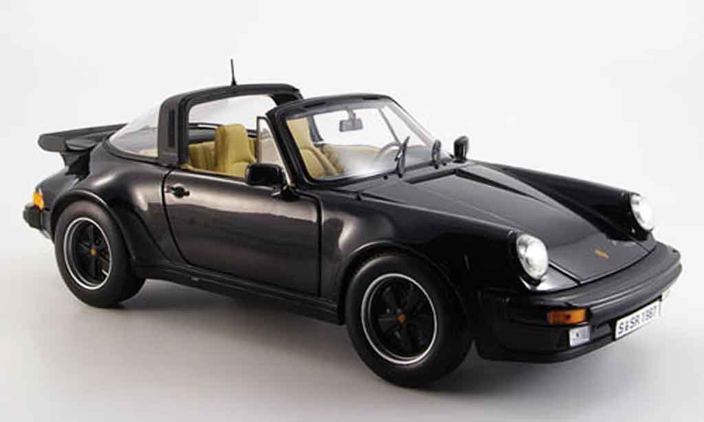 Porsche 930 Turbo 1/18 Norev Turbo 3.3 targa black 1987 diecast model cars
