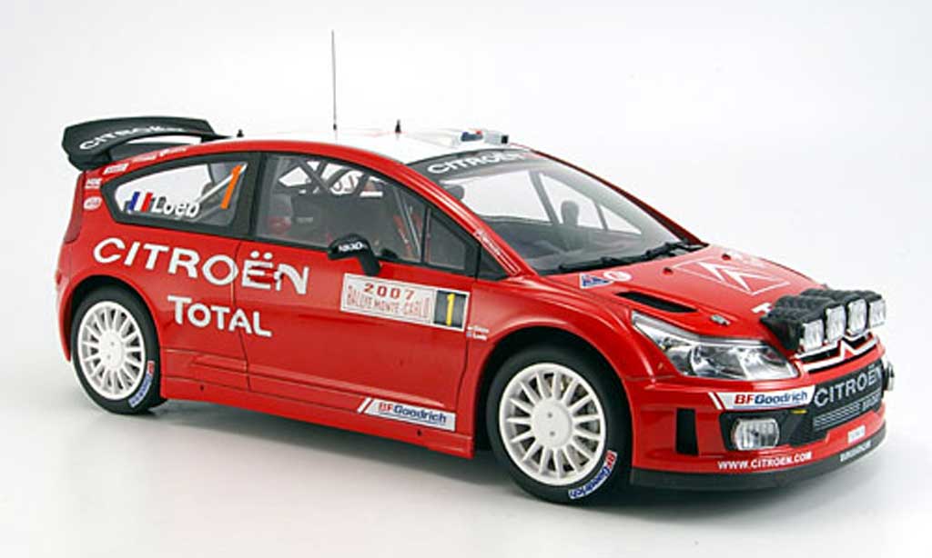 Citroen C4 WRC 1/18 Autoart WRC no.1 loeb/elena sieger monte carlo 2007 diecast model cars