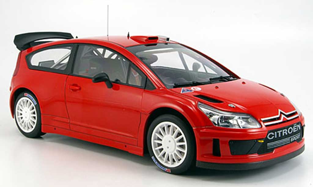 Citroen C4 WRC 1/18 Autoart WRC red plain body version diecast model cars