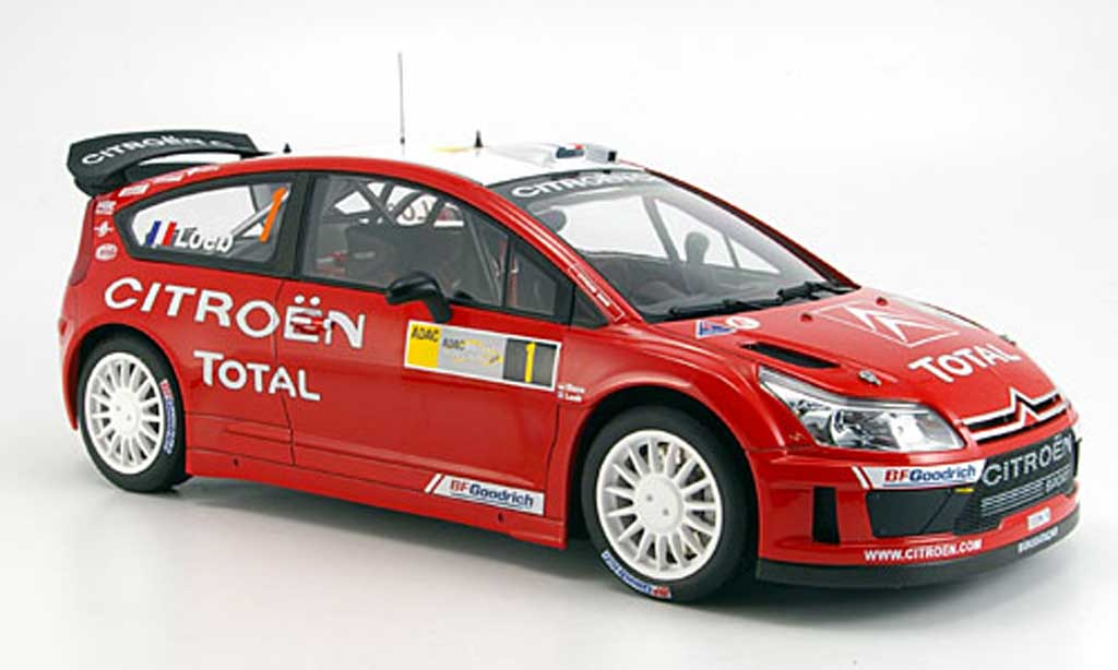 Citroen C4 WRC 1/18 Autoart WRC loeb/ elena no.1 sieger brd rallye 2008 diecast model cars