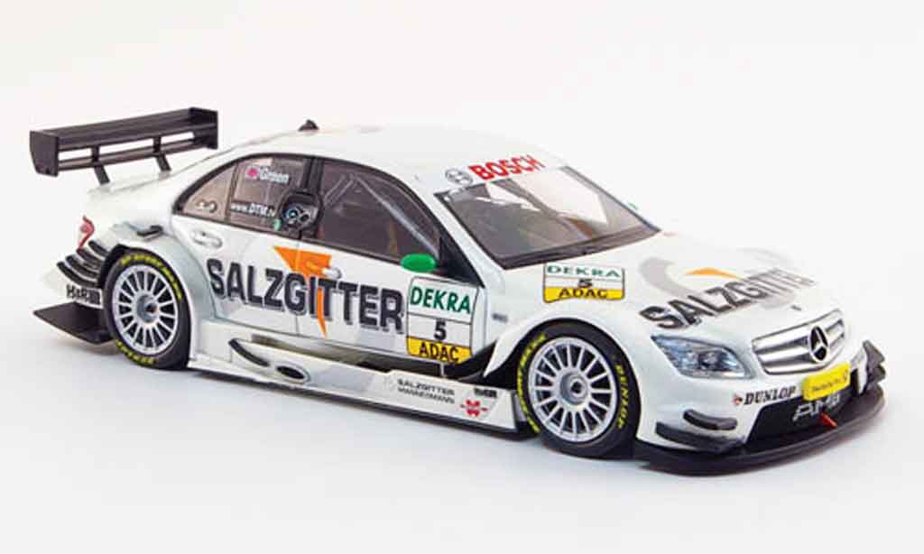 Mercedes Classe C 1/43 Minichamps No.5 Salzgitter AMG Green DTM 2008 diecast model cars