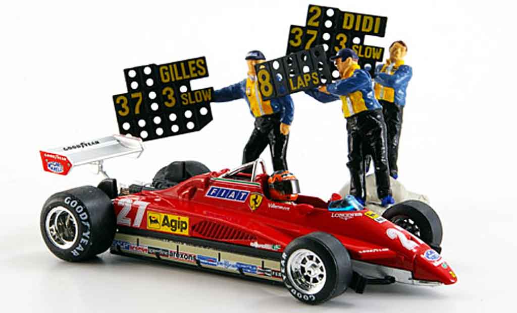 Ferrari 126 1982 1/43 Brumm 1982 C2 g. villeneuve 3 figuren gp imola diecast model cars