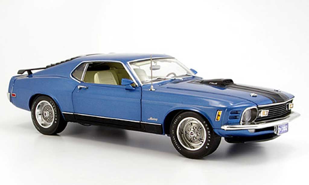 Ford Mustang 1970 1/18 Highway 61 1970 mach 1 blue diecast model cars