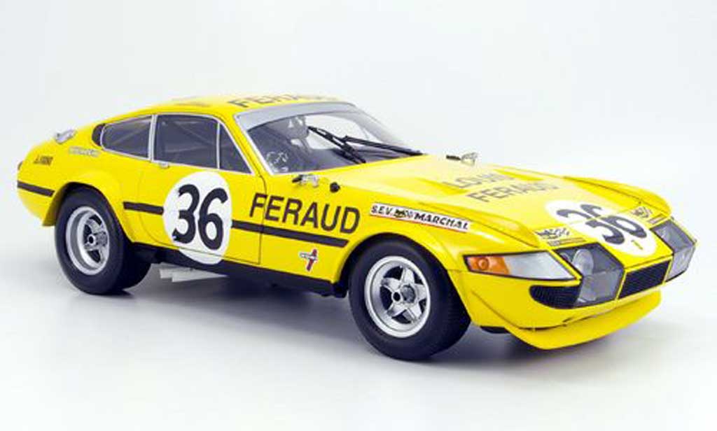 Ferrari 365 GTB/4 1/18 Kyosho GTB/4 no.36 feraud 24h le mans 1972 diecast model cars