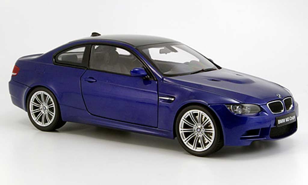 Bmw M3 E92 1/18 Kyosho E92 coupe blue 2006 diecast model cars