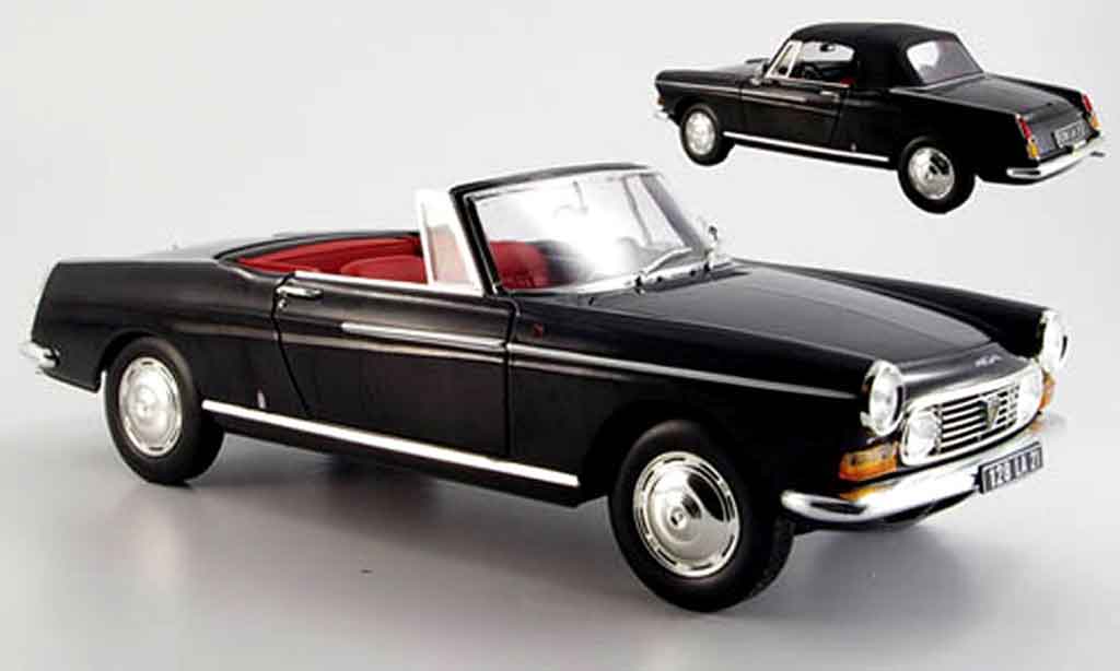 Peugeot 404 Cabriolet 1/18 Norev Convertible black 1967 diecast model cars