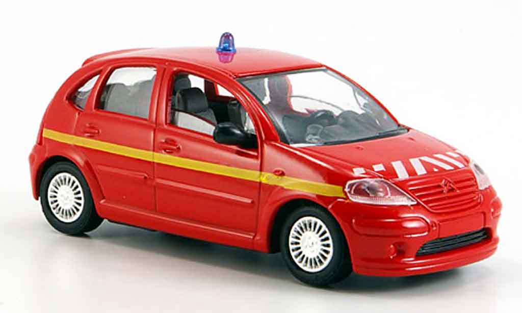 Citroen C3 1/43 Solido pompier 2002 diecast model cars