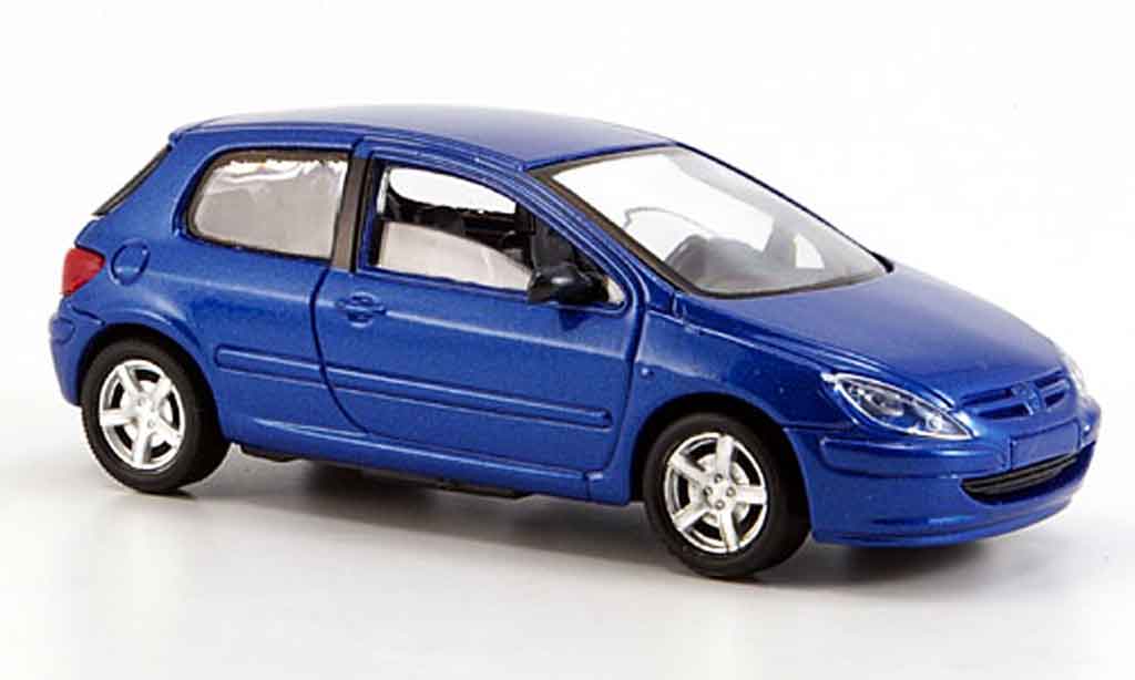 Peugeot 307 1/43 Solido blue 3 portes diecast model cars