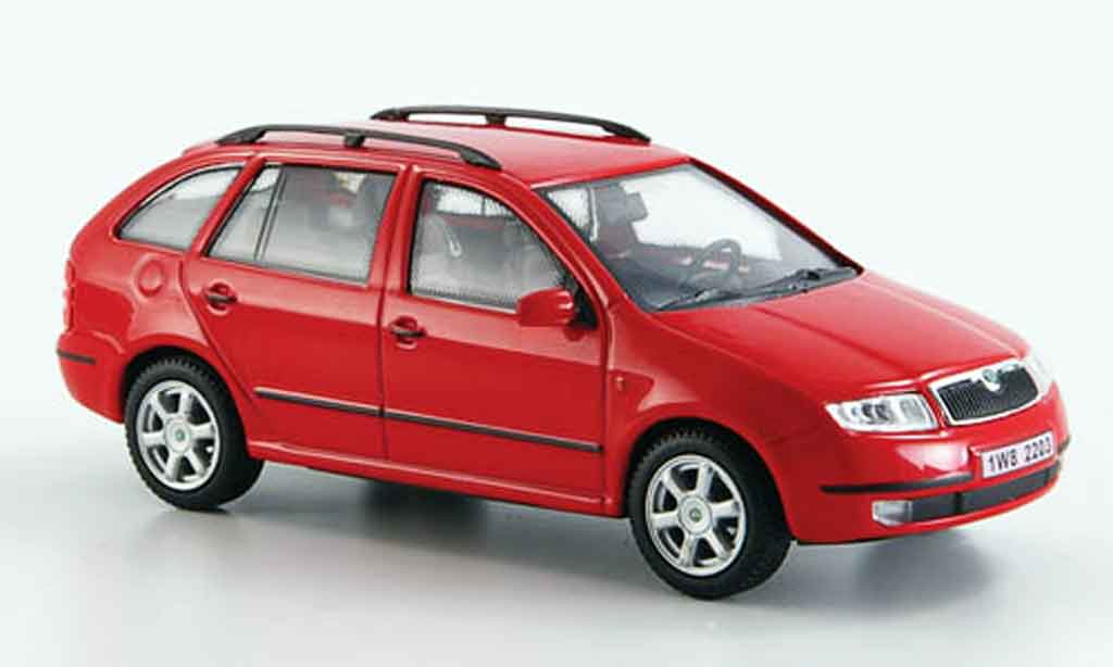 Skoda Fabia 1/43 Abrex combi red diecast model cars