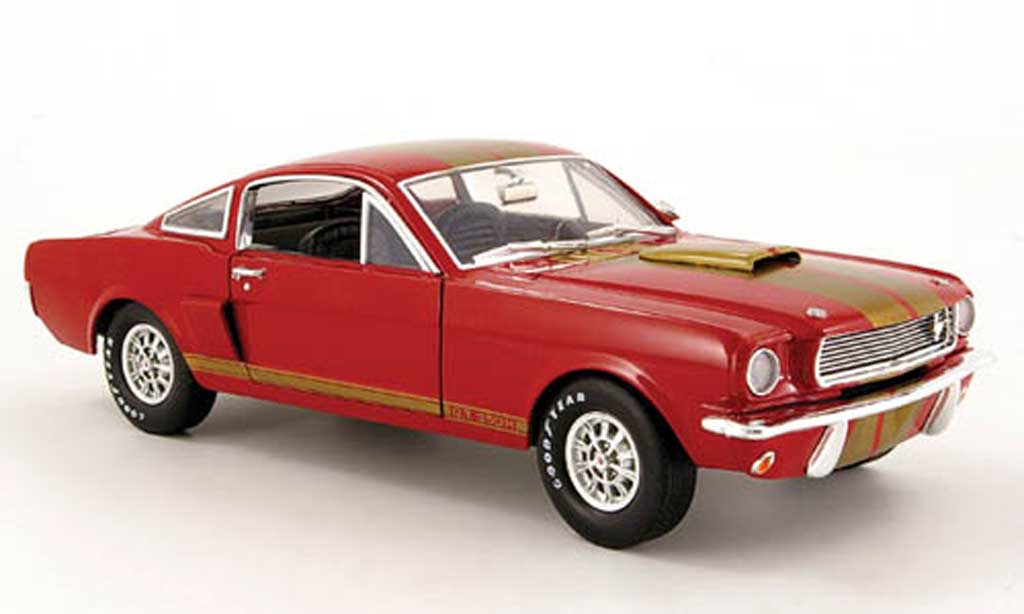 Shelby GT 350 1966 1/18 Shelby Collectibles 1966 h red avec bandes or hertz diecast model cars