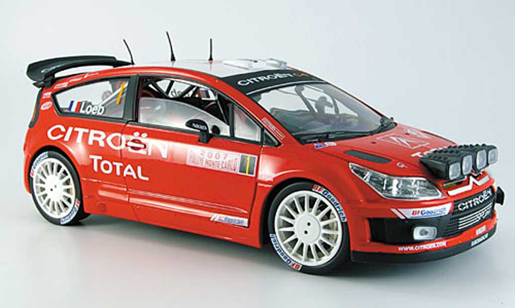 Citroen C4 WRC 2007 1/18 Solido WRC 2007 No.1 Loeb/Elena Rally Monte Carlo diecast model cars