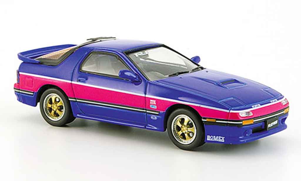 Mazda RX7 1985 1/43 Aoshima 1985 blue Savanna FC3S diecast model cars