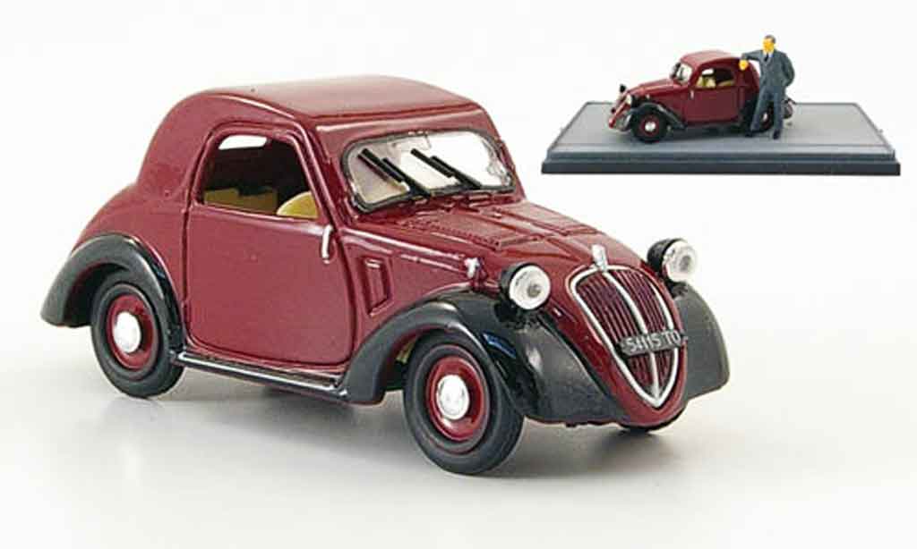 Fiat 500 1/43 Brumm A Topolino red black 1936 diecast model cars