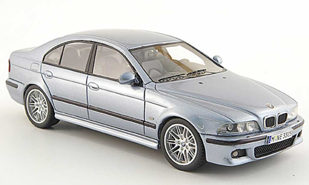 Bmw M5 E39 1/43 Neo E39 argent blue 2002 diecast model cars