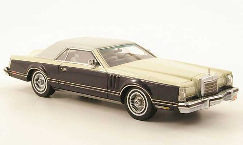 Lincoln Continental 1979 1/43 Neo 1979 Mark V blue/creme/white diecast model cars